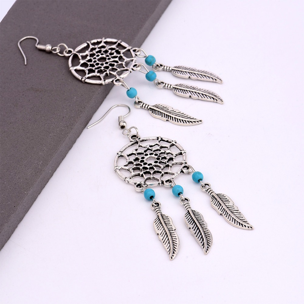 Native American Made Double Dream Catcher Sterling Silver Earrings - Gold  Bear Trading Company